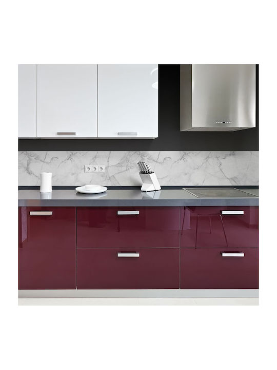 Decorative Sticker Wall White Marble Kitchen Border 195x23.5cm Ango