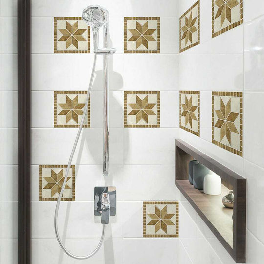 Διακοσμητικό Αυτοκόλλητο Πλακάκια Beige Flowers Κουζίνας / Μπάνιου 3 Τμχ. 3τμχ 20x20εκ. Ango Διακοσμητικό Αυτοκόλλητο Πλακάκια Beige Flowers Κουζίνας / Μπάνιου 3 Τμχ. 3τμχ 20x20εκ. Ango