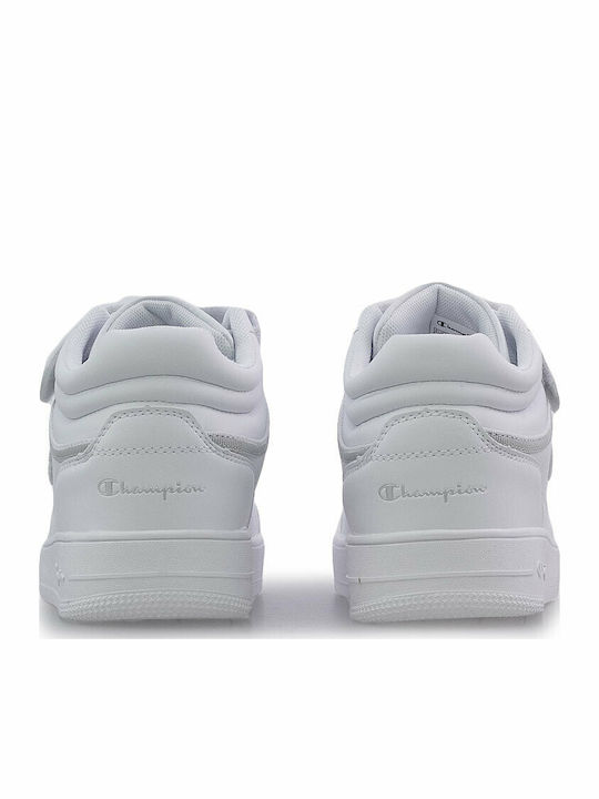 Rebound Vintage Mid G Kinder Sportschuhe Basketball mit Bügel- und Schleifenverschluss Weiße