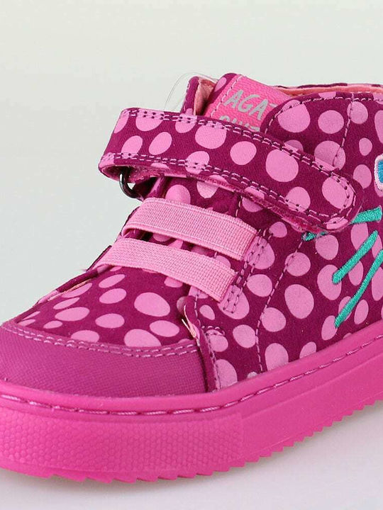 Kids Sneakers High with Scratch Fuchsia