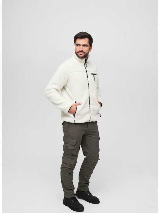 Ανδρική Ζακέτα Fleece Λευκή