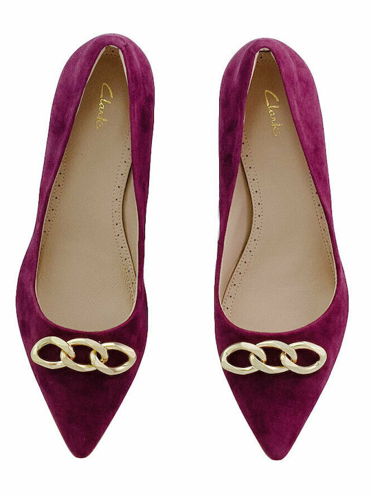 Violet 55 Suede Γόβες Μπορντό