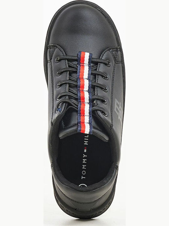 CUT LACE-UP Kids Sneakers Black