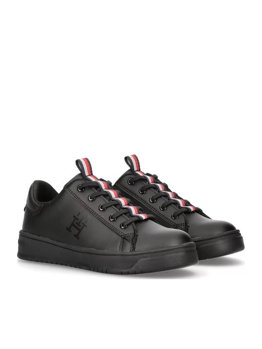 CUT LACE-UP Kids Sneakers Black
