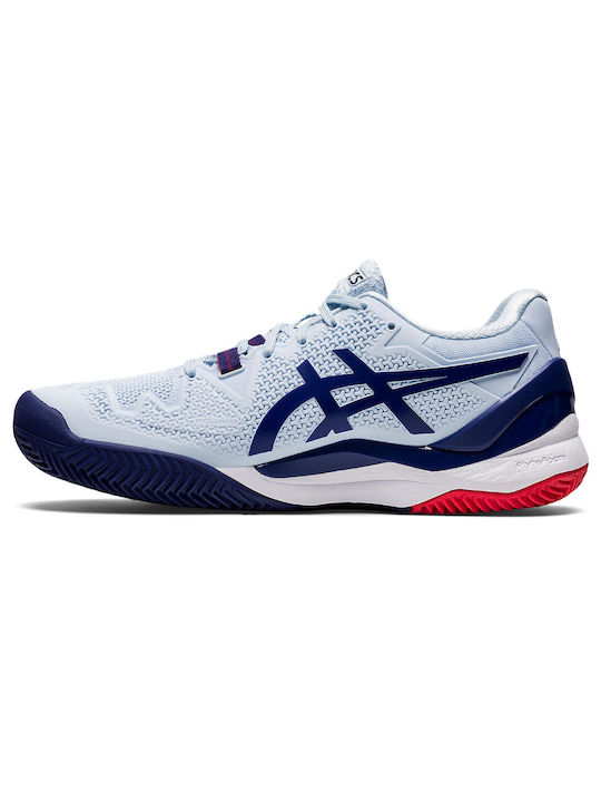 ASICS Gel-Resolution 8 Ανδρικά Παπούτσια Τένις για Χωμάτινα Γήπεδα Soft Sky / Dive Blue