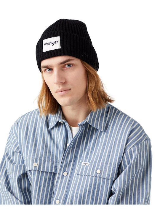 Beanie Unisex Σκούφος με Rib Πλέξη σε Μαύρο χρώμα