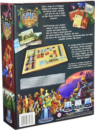 Board Game Epic Resort for 2-4 Players 12+ Years Old (EN) Floodgate Games