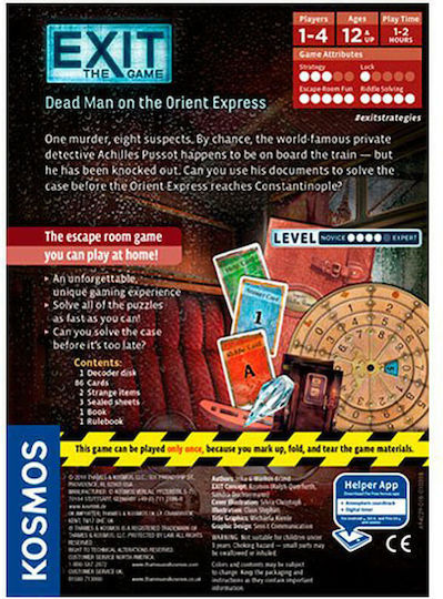 Board Game Exit: The Game - Dead Man on the Orient Express for 1-4 Players 10+ Years Old 694029 (EN) Kosmos