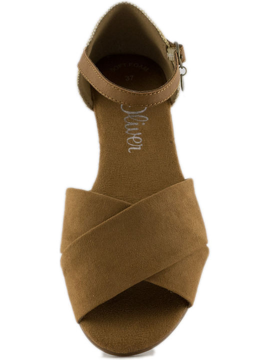 S.Oliver Women's Flat Sandals with Strap in Tabac Brown Color