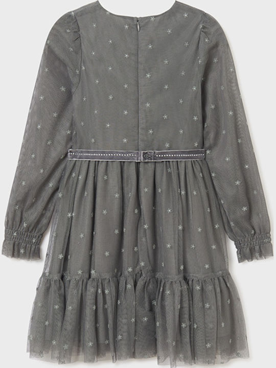 Kinderkleid Langärmelig Tüll Gray
