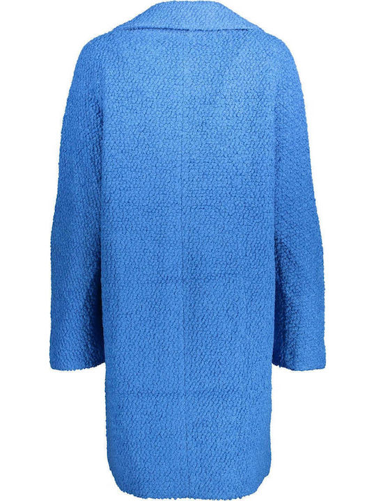London Women's Blue Coat with Buttons