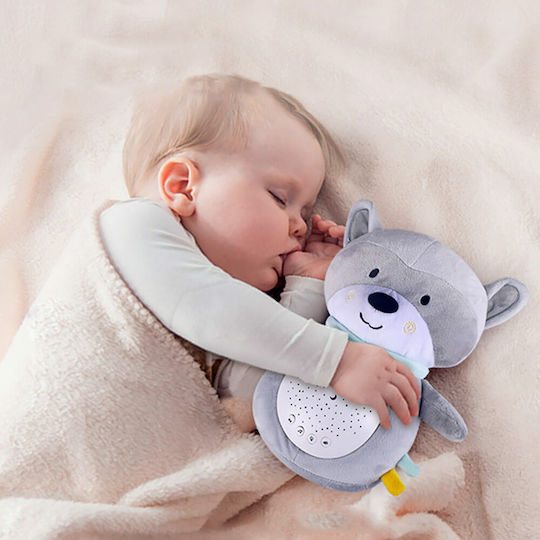 Bebe Stars Παιχνίδι Ύπνου Raccoon από Ύφασμα με Μουσική και Φως για Νεογέννητα