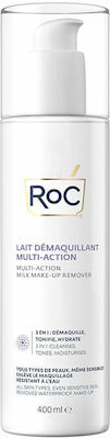 Roc Multi-Action Make Up Remover Milk Makeup Remover Emulsion for Sensitive Skin 400ml