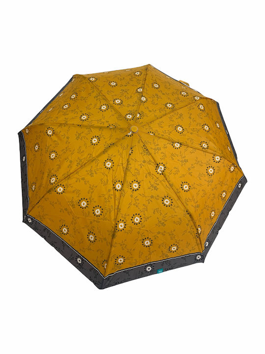 Perletti Windproof Automatic Umbrella Compact Yellow