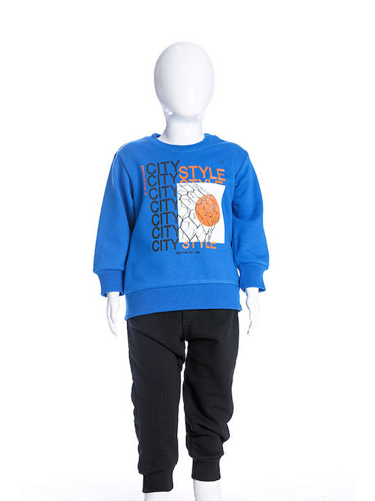 Joyce Kids Sweatpants Set Blue 2pcs