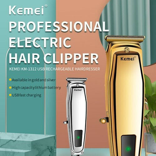 Kemei Rechargeable Hair Clipper Gold KM-1312