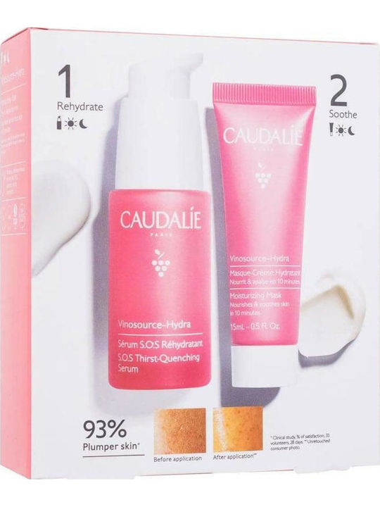 Caudalie Vinosource-Hydra Serum S.O.S Hautpflegeset für Feuchtigkeitsspendend