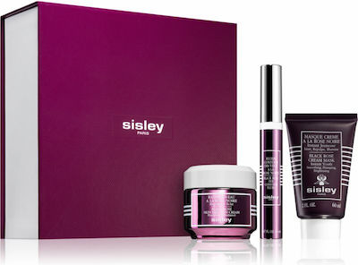 Sisley Paris Black Rose Skin Care Set for Moisturizing with Eye Cream , Face Cream & Face Mask