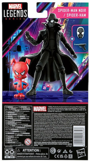 Φιγούρα Δράσης Into the Spider-Verse Spider-Man Noir & Spider-Ham Marvel Legends Spider-Man για 4+ Ετών 15εκ.