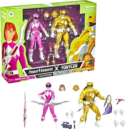 Φιγούρα Δράσης x TMNT: Lightning Collection Morphed April O´Neil & Michelangelo 2-Pack Power Rangers
