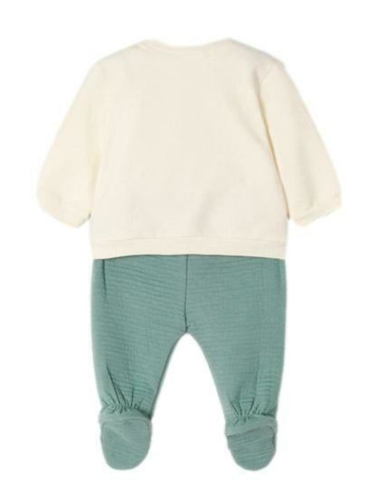 Mayoral Baby Bodysuit Set Long-Sleeved with Pants Multicolour