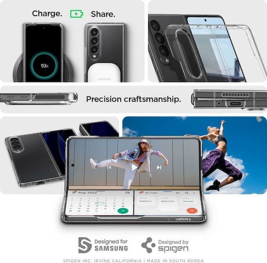 Spigen AirSkin Back Cover Πλαστικό 0.4mm Crystal Clear (Galaxy Z Fold4)
