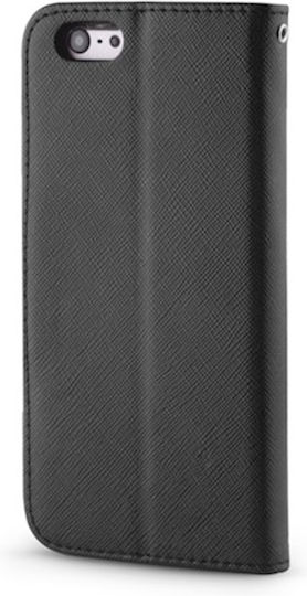 Smart Fancy Wallet Δερματίνης Μαύρο (Redmi 10A)