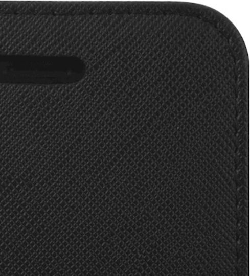 Smart Fancy Wallet Δερματίνης Μαύρο (Redmi 10A)