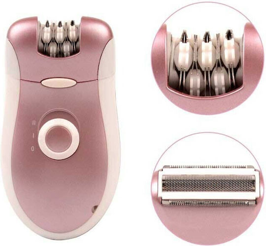 Kemei Αποτριχωτική Μηχανή Epilator για Σώμα & Μπικίνι KM-2068 Ροζ