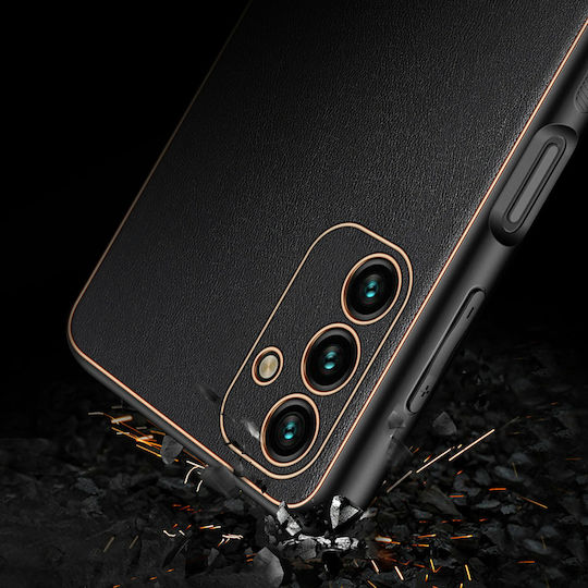 Dux Ducis Yolo Elegant Umschlag Rückseite Synthetisches Leder Schwarz (Galaxy A13 5G)