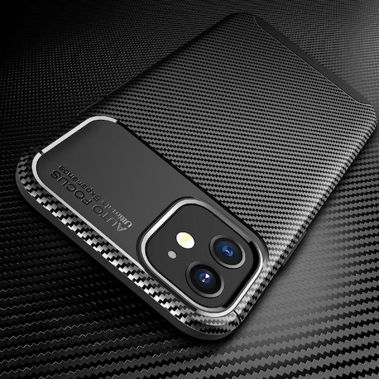 Ancus AutoFocus Carbon Fiber Umschlag Rückseite Silikon Schwarz (iPhone 12 mini) 36495