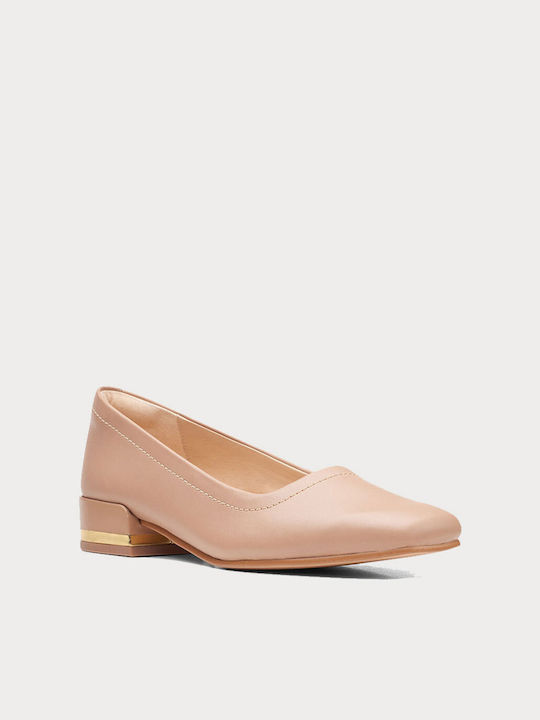 Clarks Leather Pointy Ballerinas Seren 30 Court Pink