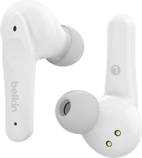 Belkin Soundform Nano In-ear Bluetooth Handsfree Ακουστικά με Αντοχή στον Ιδρώτα και Θήκη Φόρτισης Λευκά