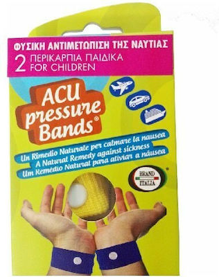 Vican Acu Pressure Bands Bands Kinderarmbänder gegen Übelkeit in gelber Farbe für 2Stück