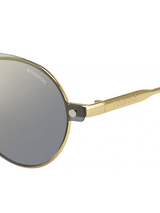 Polaroid Sonnenbrillen mit Gold Rahmen und Gray Polarisiert Linse PLD6082/G/C/S J5G/LM