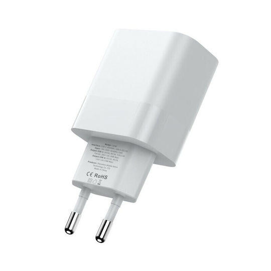 Tech-Protect Charger Without Cable with USB-A Port and USB-C Port 30W Power Delivery / Quick Charge 3.0 Whites (C30W)