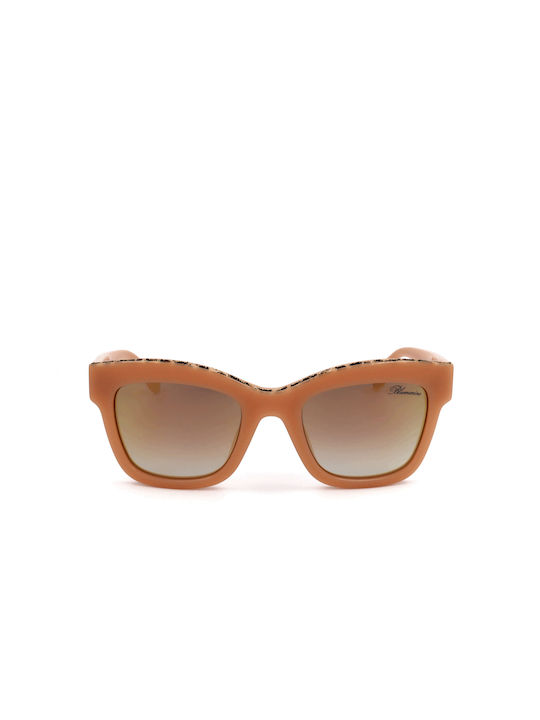 Blumarine Ochelari de soare Bej cu Plastic Cadru & Auriu Lentilă Blumarine Ochelari de soare Bej cu Plastic Cadru & Auriu Lentilă
