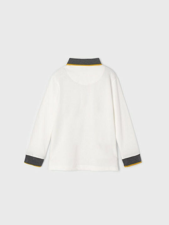 Mayoral Kids Polo Long Sleeve White