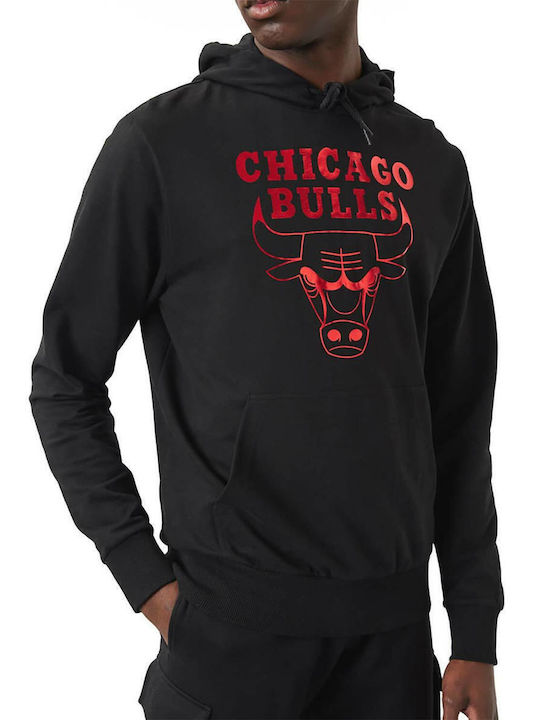 Chicago Bulls NBA Φούτερ με Κουκούλα Μαύρο