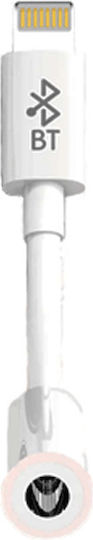 Moxom Конвертор Lightning мъжки към 3.5mm женски Бял 1бр MX-AX17