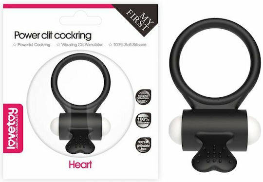 Lovetoy My First Power Clit Cockring Thriller Vibrating Cock Ring Cock Black