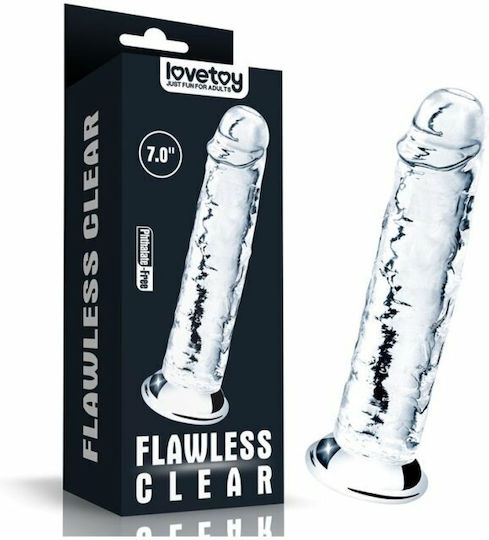 Lovetoy Flawless Реалистично Дилдо Прозрачно 18см