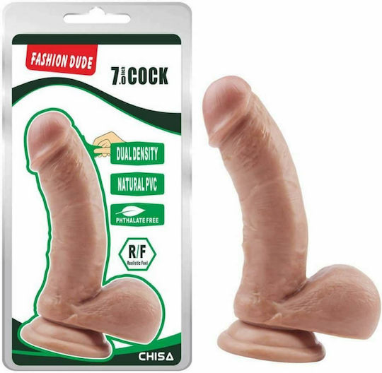 Chisa Novelties Fashion Dude Dildo Realistic Dildo with Scrotum & Suction Cup Flesh 20cm CN-711786385