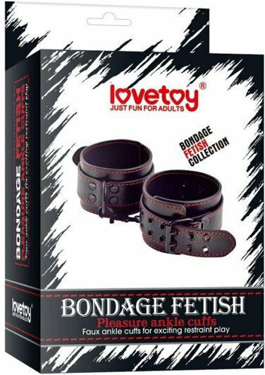 Lovetoy Bondage Fetish Pleasure Ankle cuffs Χειροπέδες σε Καφέ Χρώμα