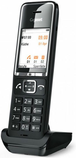 Gigaset Comfort 550 Ασύρματο Τηλέφωνο με Ελληνικό Μενού Black/Chrome