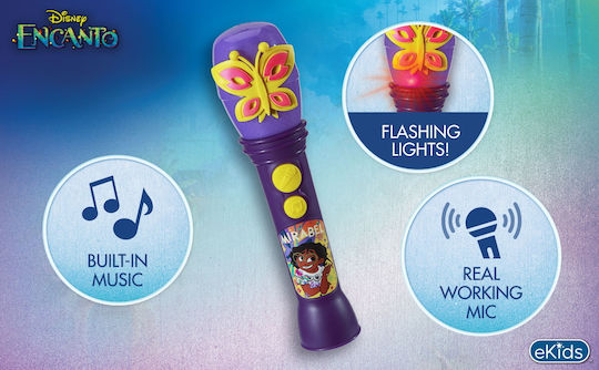 eKids Μικρόφωνο Karaoke Ασύρματο Encanto EN-070 Μωβ