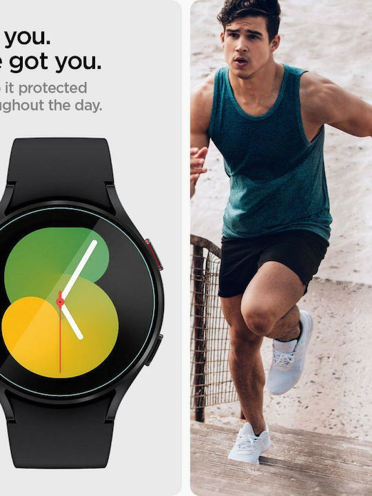 Spigen EZ Fit Tempered Glass for the Galaxy Watch 4 44mm 2pcs AGL05339