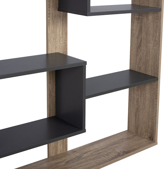 Bibliothek Marceline Naturfarben - Grau 100x21x124,5cm