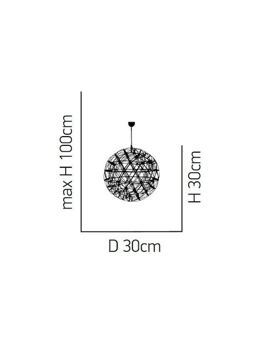 Home Lighting Hängelampe LED Kugel mit Warmes Weiß Licht Schwarz