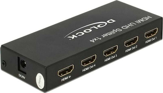DeLock 18684 UHD 1 είσοδος/4 έξοδοι HDMI Splitter